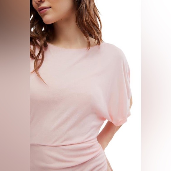 Free People | flutter sleeve pink bodysuit - Picture 3 of 4